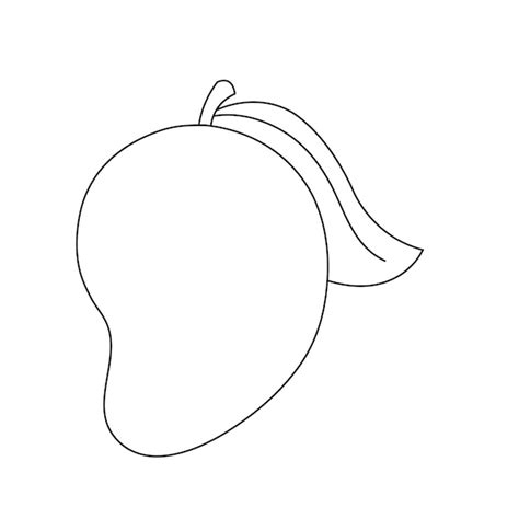 Premium Vector Line Drawing Of Mango Art For Vector Illustration