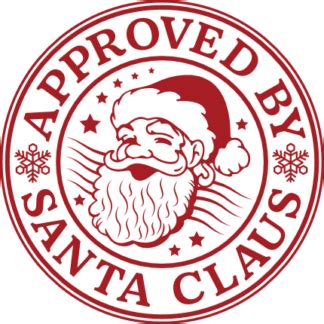 Approved By Santa Claus Christmas Postage Stamp Free Svg File For