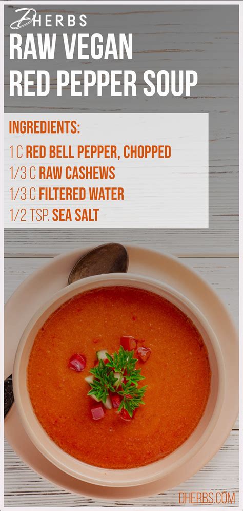 Raw Vegan Red Pepper Soup Recipe