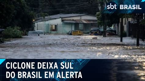 Formação de ciclone extratropical deixa sul do país em alerta SBT