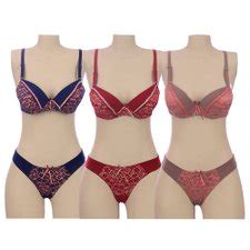 Kit 3 Conjuntos De Lingerie Feminino Rendado Bojo Compre Agora