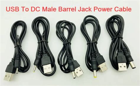 READY STOCKUSB To DC Male DC2 5 DC3 5 DC5 5mm Barrel Jack Power Cable