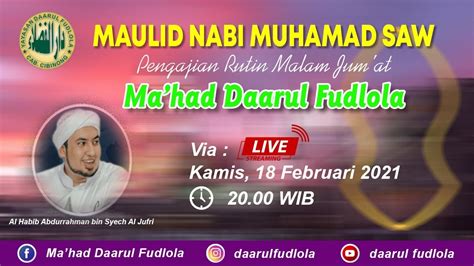 LIVE Pengajian Rutin Bulanan Santri II Ma Had Daarul Fodlola 04 04