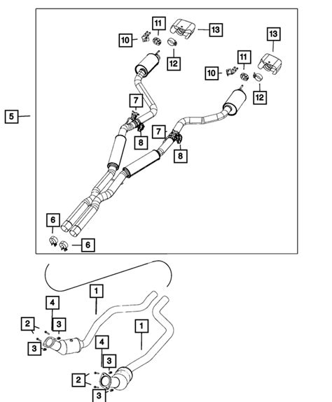2015 2021 Dodge Challenger Exhaust Muffler And Resonator Dodge