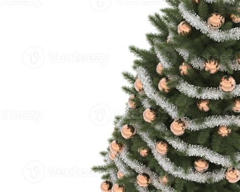 Christmas Tree Isolated On Background 3d Rendering Illustration 35897471 Png