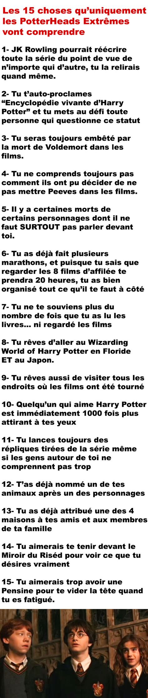 Les Choses Quuniquement Les Fans Extr Mes De Harry Potter Vont