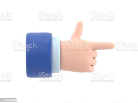 Cartoon Gesture Icon Mockupcartoon Character Hand Pointing Gesture 3d