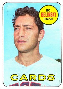 1969 Topps 366 Bo Belinsky Front Nebraska Oklahoma Wisconsin