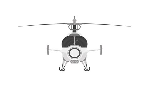 Premium Vector | Flying helicopter with working propeller isolated on white