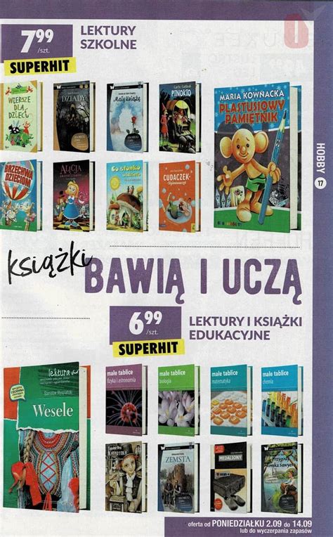 Biedronka 2 września 2019 gazetka książki lektury