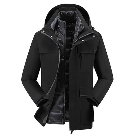 IROINNID Men's Ski Jacket Solid Windbreaker Waterproof Coat with Warm ...