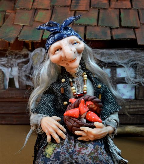 Baba Yaga Witch Doll Russian Witch Ooak Polymer Clay Halloween Etsy