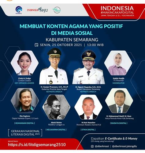 Webinar Literasi Digital Kominfo Kiai Hanif Serukan Think Globally