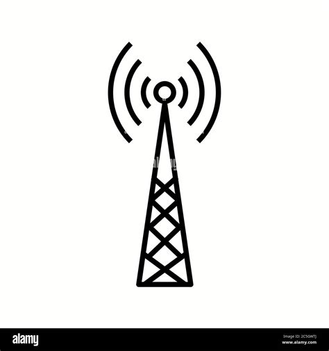 Unique Telecom Tower Vector Line Icon Stock Vector Image Art Alamy