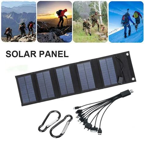 Panneau De Charge Panneau Solaire Pliable W Usb Cellule Solaire