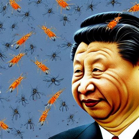 KREA AI - Xi Jinping crying and covered in insects and bugs,...