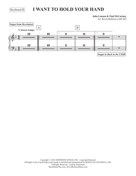 I Want To Hold Your Hand Arr Kevin Robison Sheet Music The Beatles Performance Ensemble