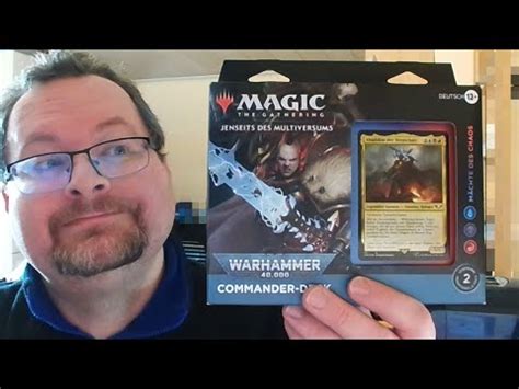 Unboxing Magic the Gathering Warhammer 40K Commander Mächte des Chaos