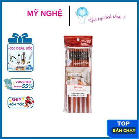 Đũa gỗ căm xe khảm dây xoắn, khảm trai, khảm ốc xà cừ Mỹ Nghệ MN-6071 ...