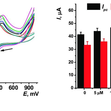 A Cyclic Voltammograms Of 5 0 MM K3 Fe CN 6 Recorded On The GCE