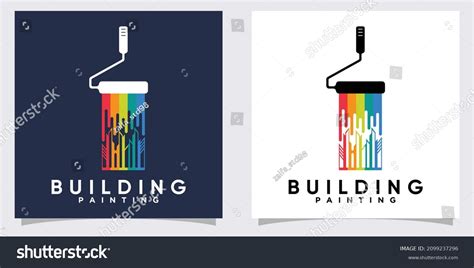 Building Paint Logo Design Creative Concept Stock Vector (Royalty Free ...