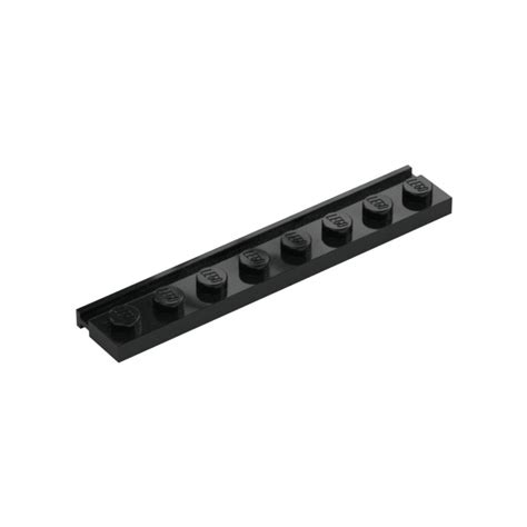 LEGO Black Plate 1 X 8 With Door Rail 4510 Brick Owl LEGO Marketplace