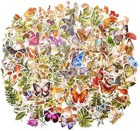 Amazon MAXLEAF Transparent Nature Flower Stickers 120PCS