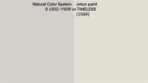 Natural Color System S 1502 Y50r Vs Jotun Paint Timeless 1024 Side By