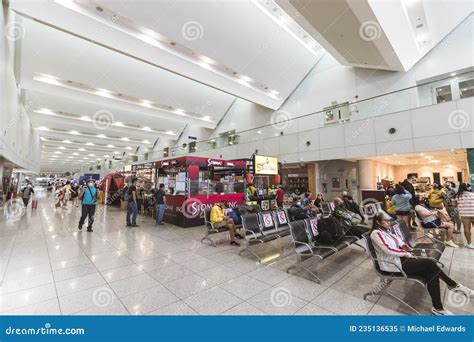 Pasay Metro Manila Philippines Food Kiosks And Passengers Inside