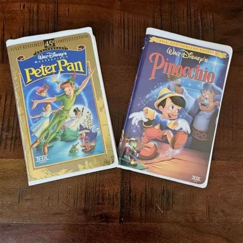 Walt Disney Vhs Classics Anniversary Editions Pinocchio And Peter Pan