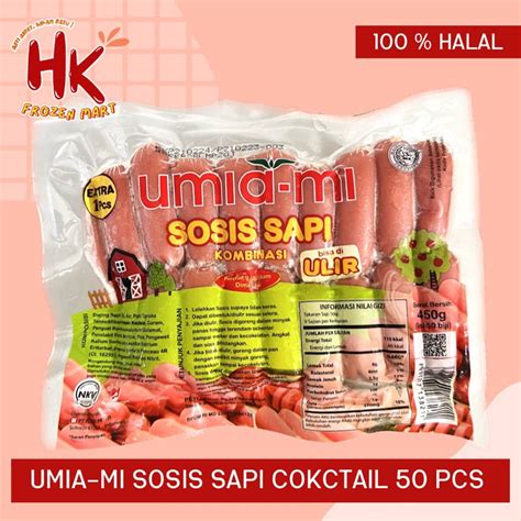 Jual Umiami Sosis Sapi Cocktail Isi Pcs Ulir Umia Mi Beef Sausages