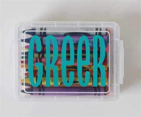 Personalized Crayon Case with Crayons - Etsy