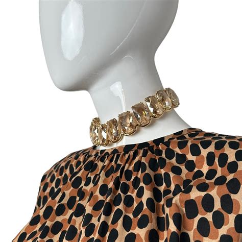 Swarovski Harmonia Choker Oversized Floating Crystals Gold Tone