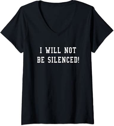 Womens I Will Not Be Silenced BLM Protest Human Rights Men Women V Neck