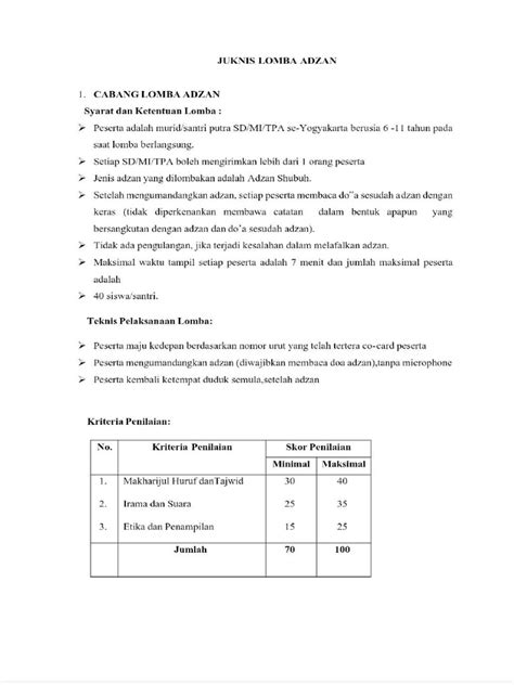 Juknis Lomba Adzan Pdf