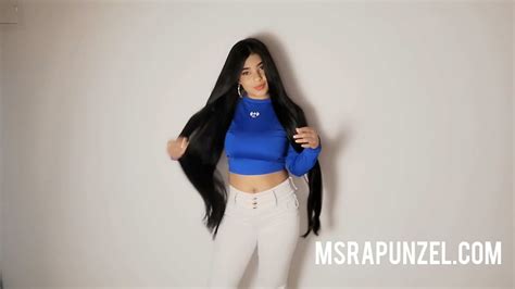 MsRapunzel Latina Shows Off Her Hip Length Hair YouTube
