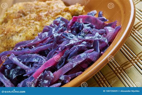 North Croatian Red Cabbage Stew Stock Image Image Of Side Croatian
