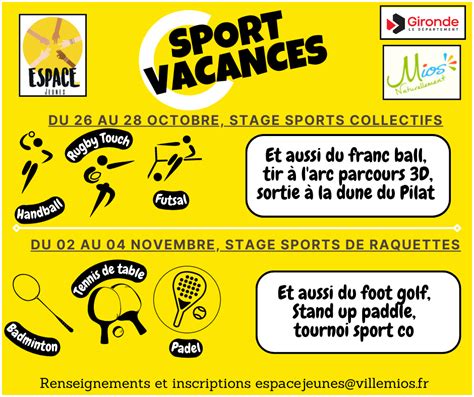 SPORT VACANCES | Ville de Mios