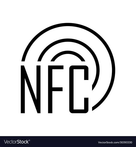 Contactless payment logo nfc icon letter Vector Image