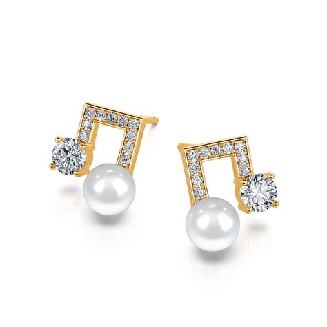 Jeulia Sound Of Music Note Design Cultured Pearl Sterling Silver