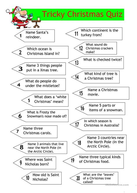 Christmas Quiz Questions And Answers Printable Free Printabl