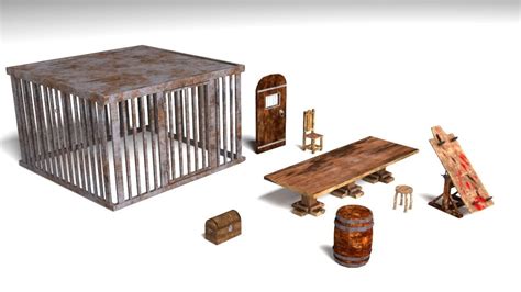 3D asset low-poly Dungeon Furniture | CGTrader