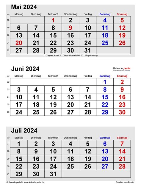 Kalender Juni Als Pdf Vorlagen