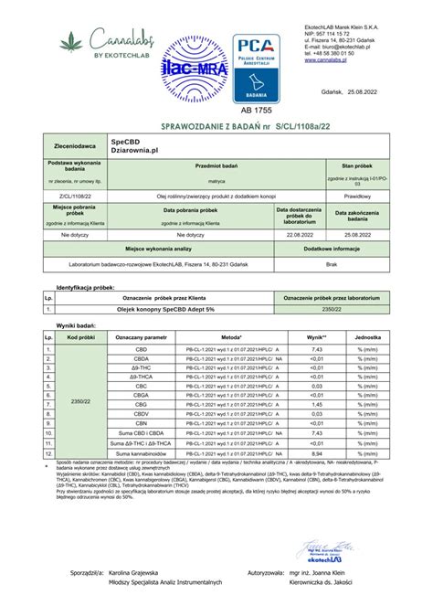 Olejek SpeCBD Adept 500 mg CBD 5 10 ml naturalny skład