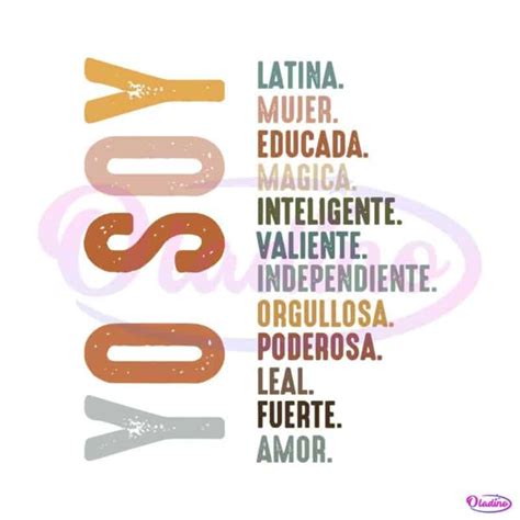 Yo Soy Mujer Latina SVG Educada Magica SVG Digital Cricut File
