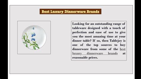 Ppt Best Luxury Dinnerware Brands Powerpoint Presentation Free