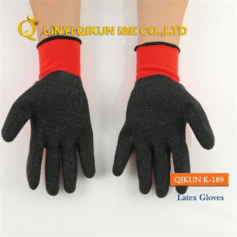 K 189 Polyester Nylon Crinkle Latex Coated Working Labor Protect