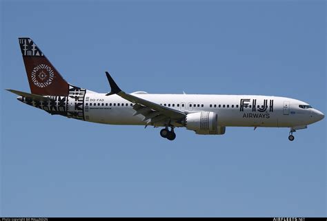 Fiji Airways Boeing 737 NG Max DQ FAD Photo 1629 Airfleets Aviation