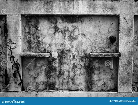 Cemetery Stone Niche Stock Image Image Of Flower Niches 174926765