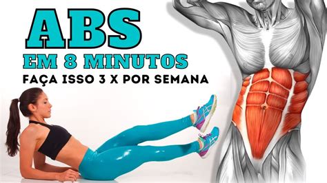 8 Min Abdominais Em Casa Treino Abdominal Completo Sem Equipamentos [rotina DiÁria 30 Dias